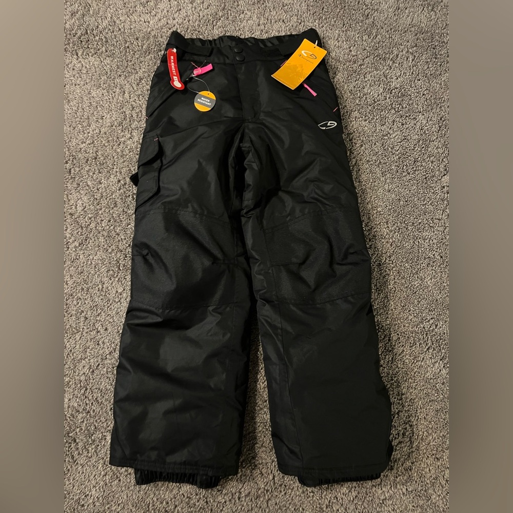 Black Kids Snow Pants, champion size small (6-6x) BNWT